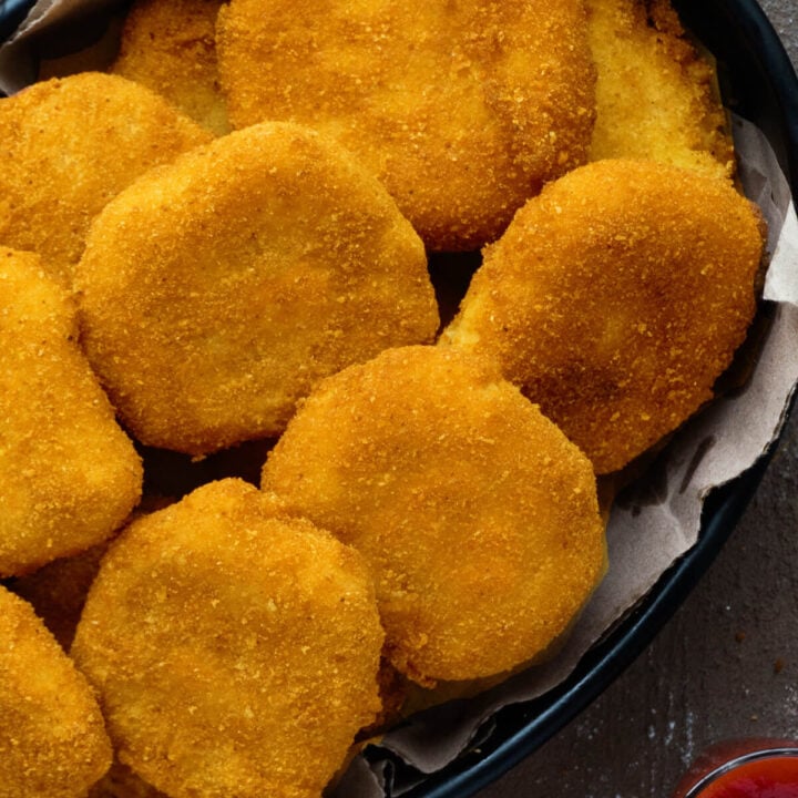 homemade chicken nuggets in basket