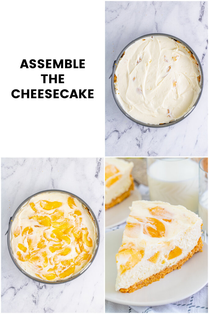 how to assemble the cheesecake collage