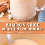 pumpkin spice white hot chocolate pin collage