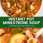 instant pot minestrone soup pin collage