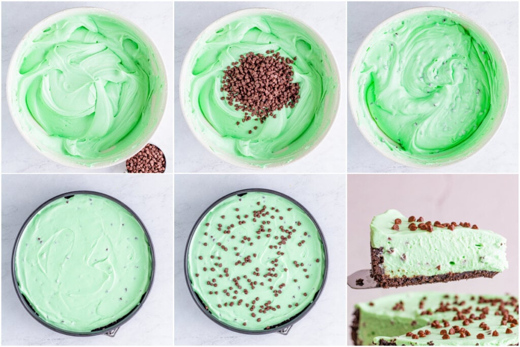 how to make mint chocolate cheesecake