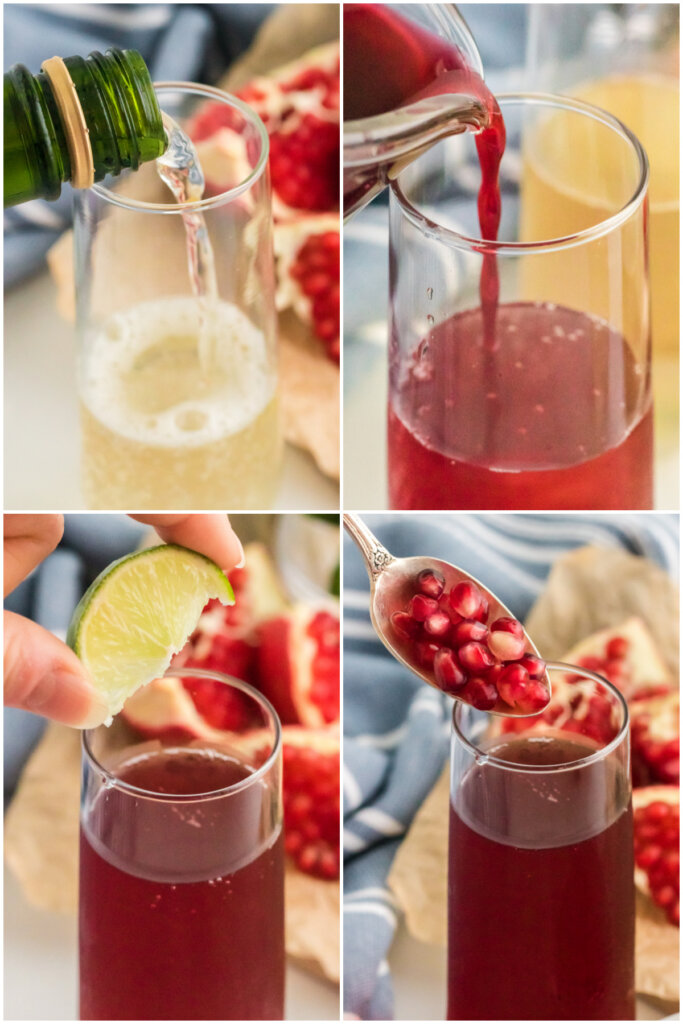 how to make pomegranate mimosa