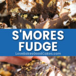 s'mores fudge pin collage