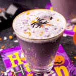 glass of purple witch's brew punch