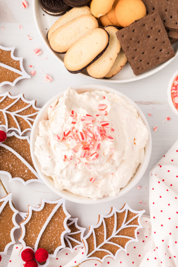 peppermint dip in bowl