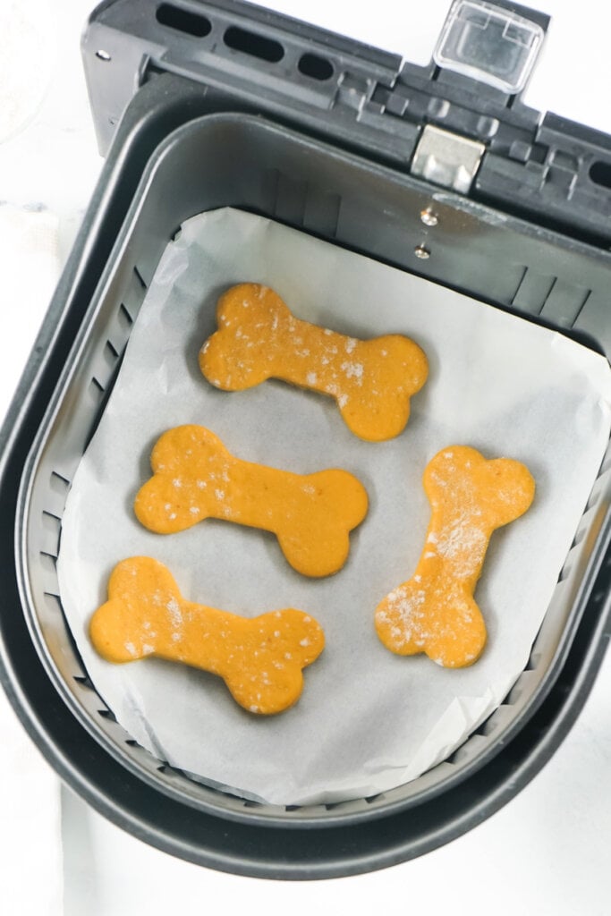 dog treats in air fryer basket