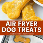 air fryer dog treats pin collage