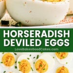 horseradish deviled eggs pin collage