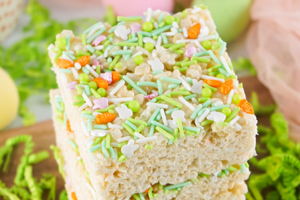 stacked rice crispy treats