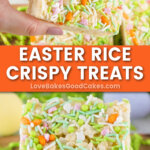 easter rice crispy treats pin collage