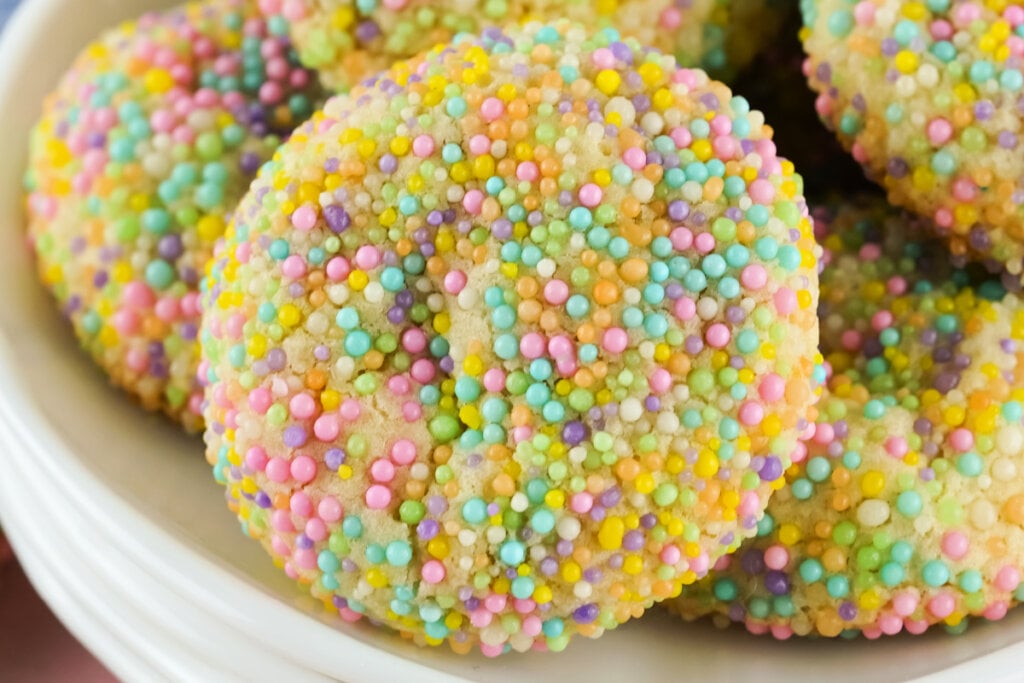 easter cookie with sprinkles
