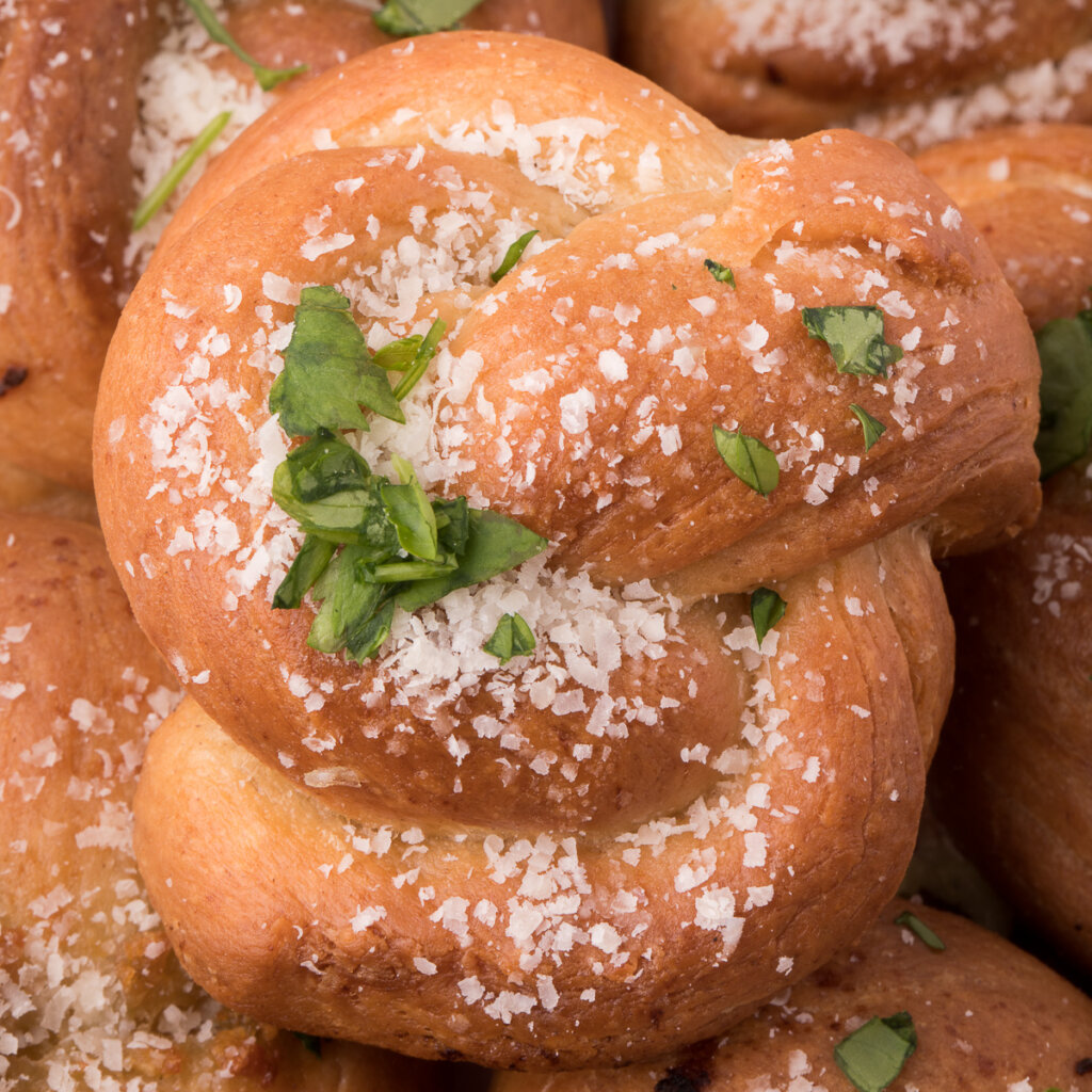 garlic knot closeup