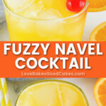 fuzzy navel cocktail pin collage