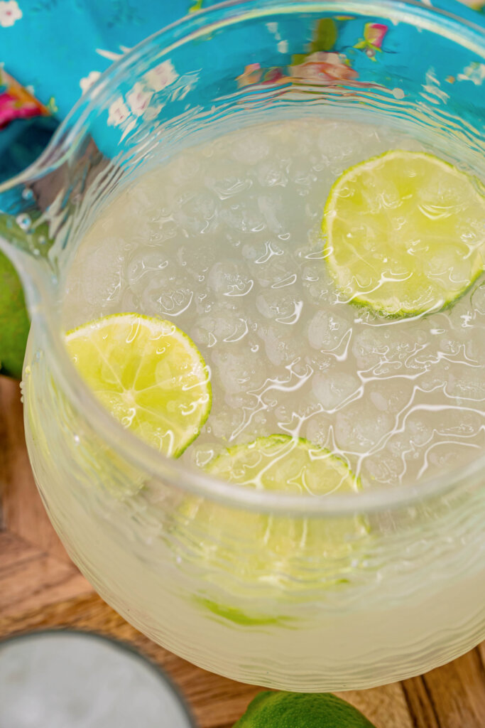 pitcher with homemade limeade