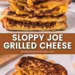 sloppy joe grilled cheese pin collage
