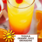 tequila sunrise cocktail pin collage