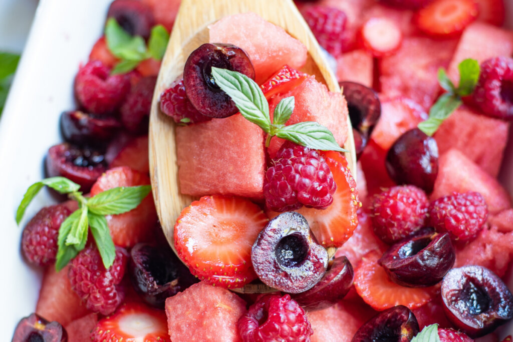 watermelon berry salad