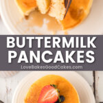 buttermilk pancakes pin collage