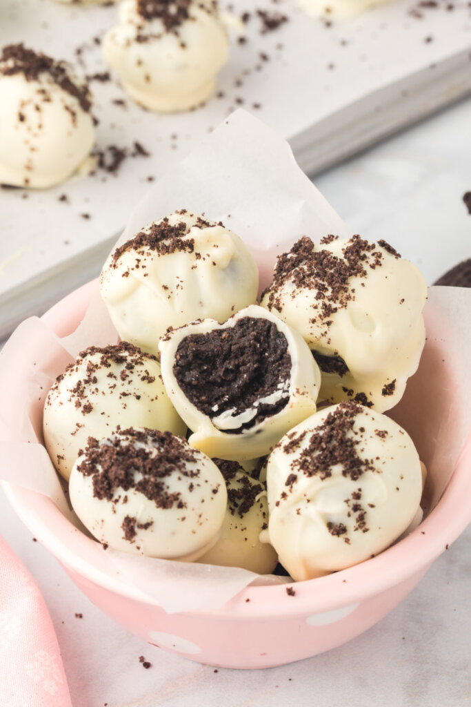 oreo truffles in bowl