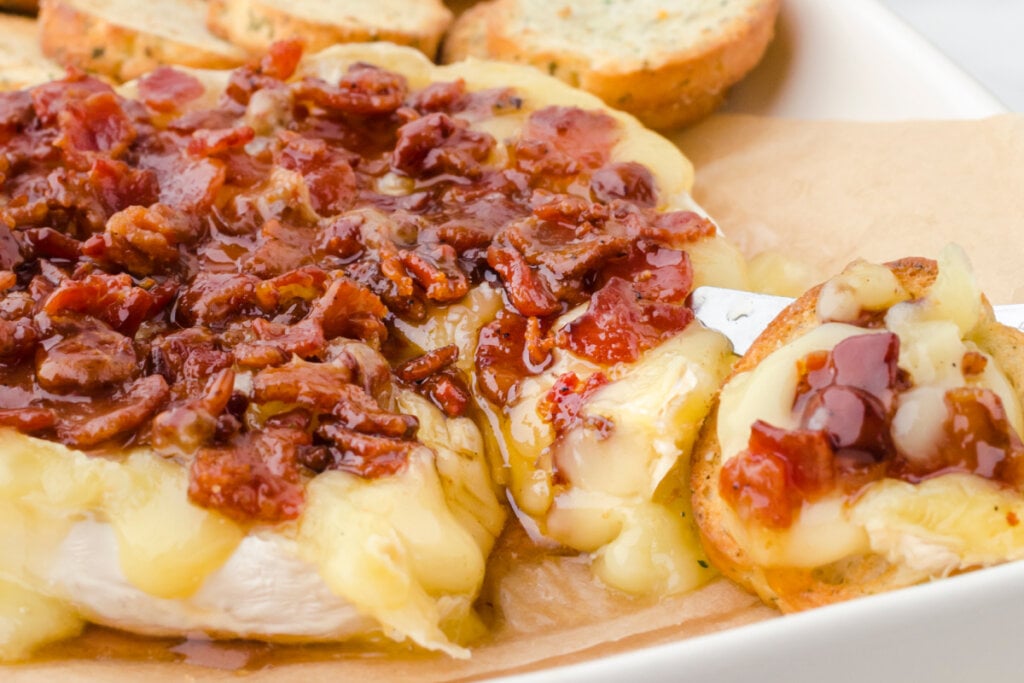baked maple bacon brie cheese