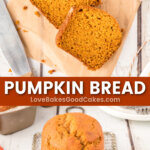 pumpkin bread pin collage