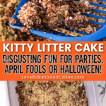 kitty litter cake pin collage