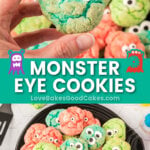 monster eye cookies pin collage