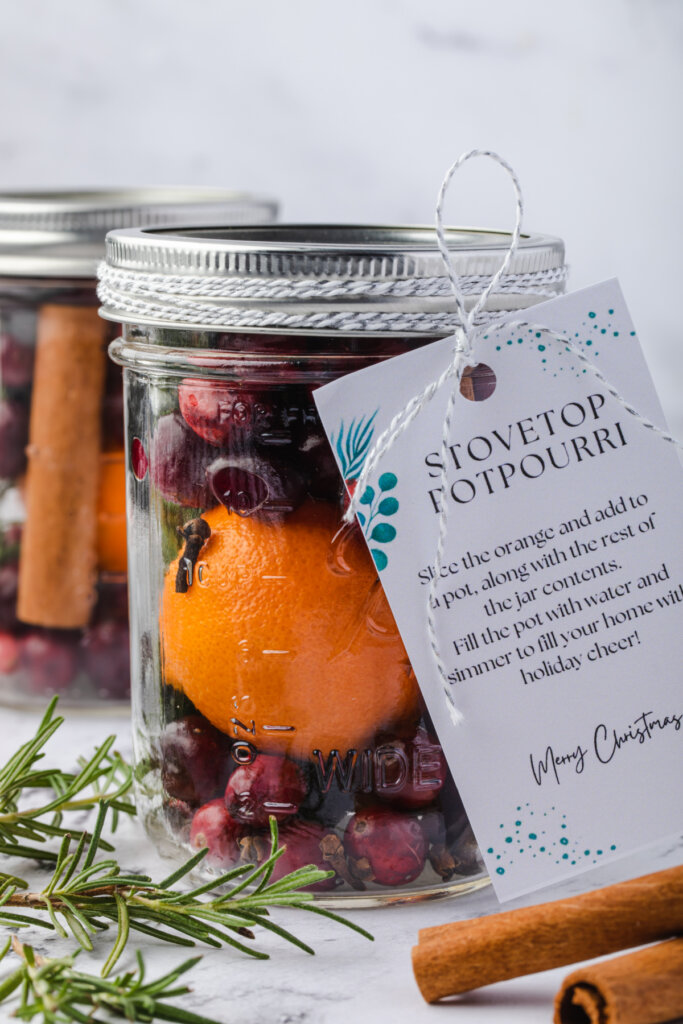 holiday potpourri in jar