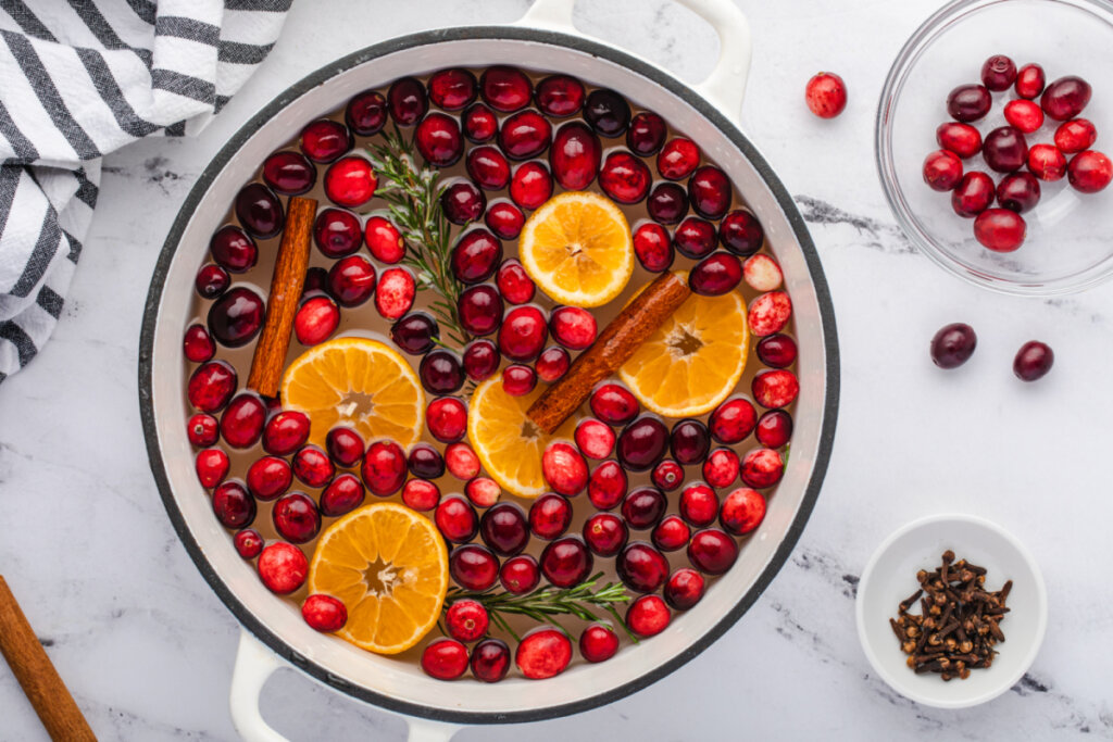 holiday potpourri in pot