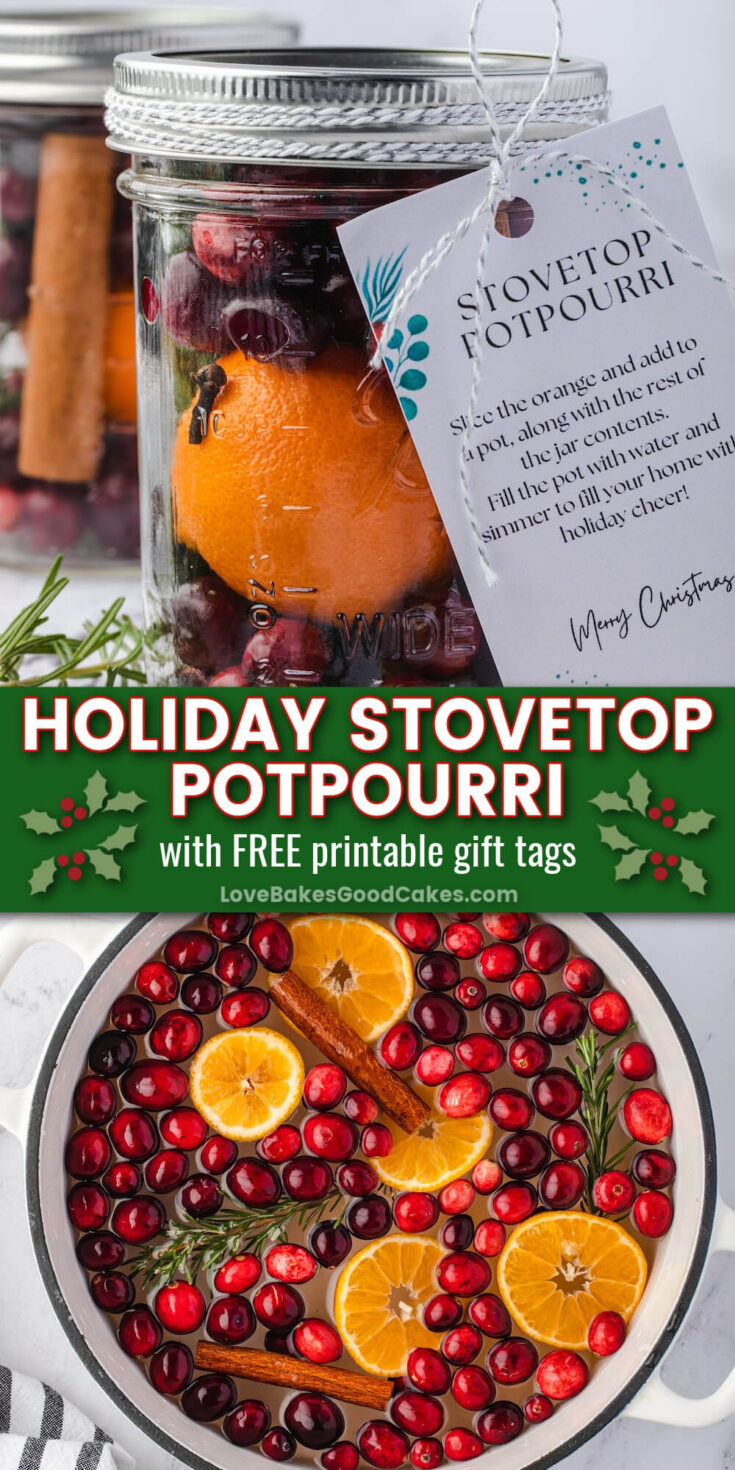 Stovetop Christmas Potpourri (+FREE Printable Tags!)