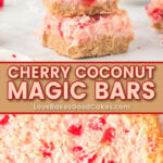 cherry coconut magic bars