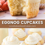 eggnog cupcakes pin collage