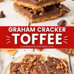 graham cracker toffee pin collage