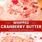 whipped cranberry butter pin collage