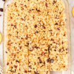 cranberry orange rice crispy treats pin collage 2