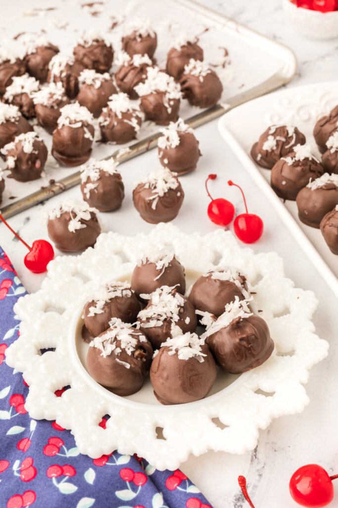 martha washington candies on white plate