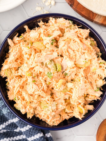 buffalo chicken salad in bowl