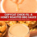 copycat chick-fil-a honey roasted bbq sauce pin collage