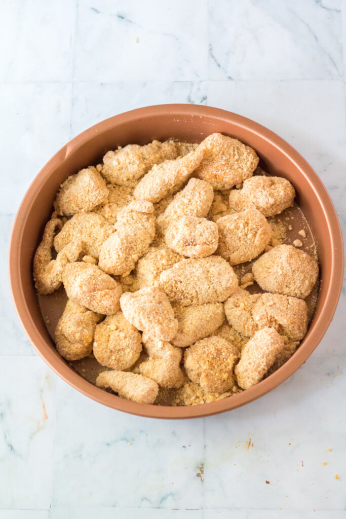 breaded chicken in bowl