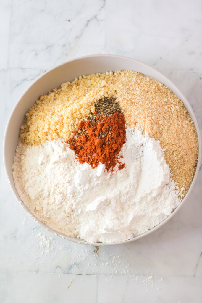 breading ingredients in bowl