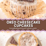 oreo cheesecake cupcakes pin collage