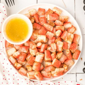 air fryer crab bites on plate