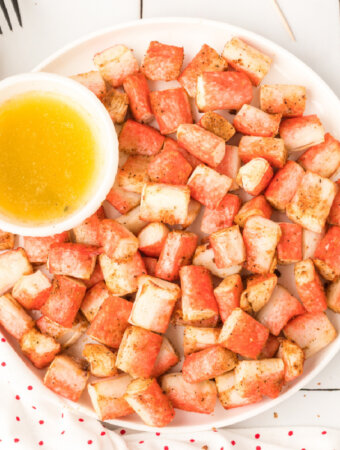 air fryer crab bites on plate