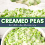 creamed peas pin collage