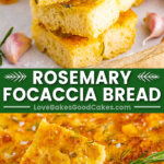 rosemary focaccia bread pin collage