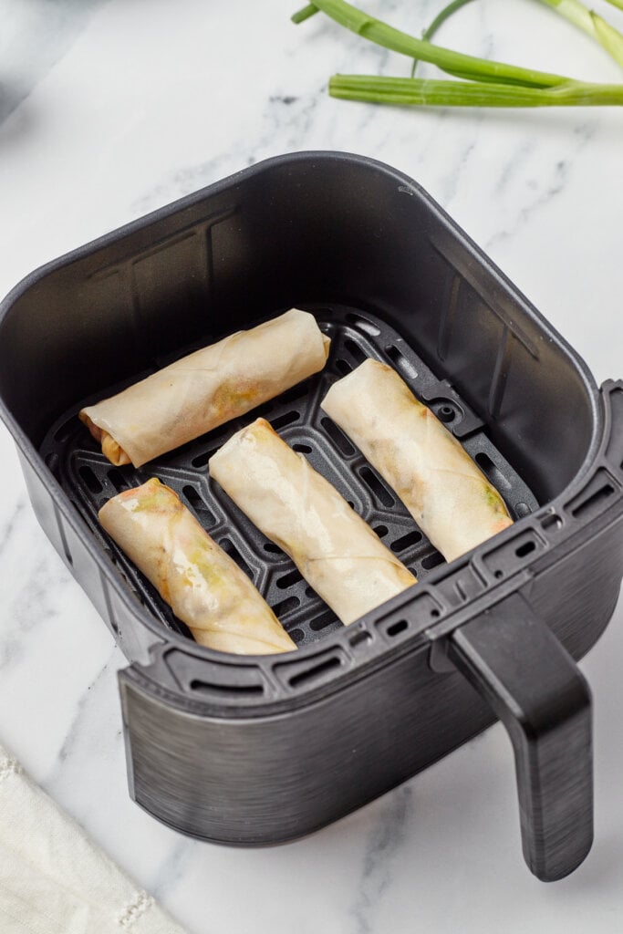 uncooked spring rolls in air fryer