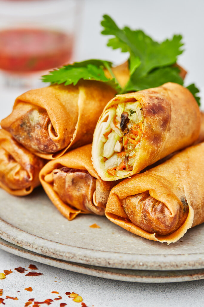 air fryer vegetable spring rolls