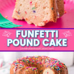funfetti pound cake pin collage