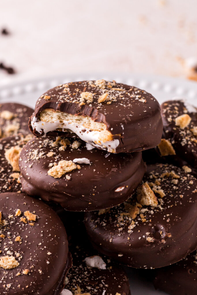 s'mores cracker cookies on plate