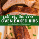 fall-off-the-bone oven-baked ribs pin collage